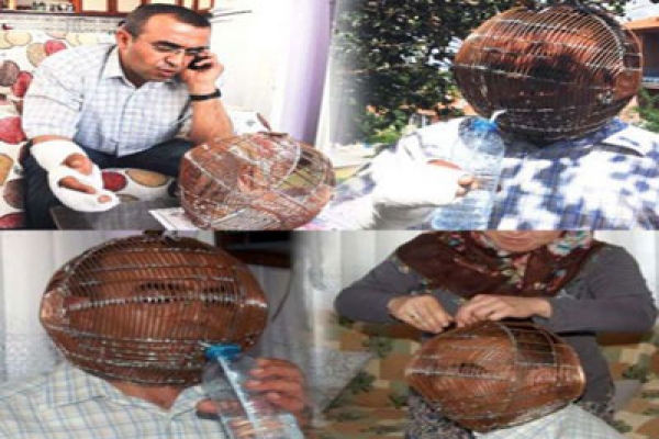 সিগারেট ছাড়তে খাঁচার হেলমেট 