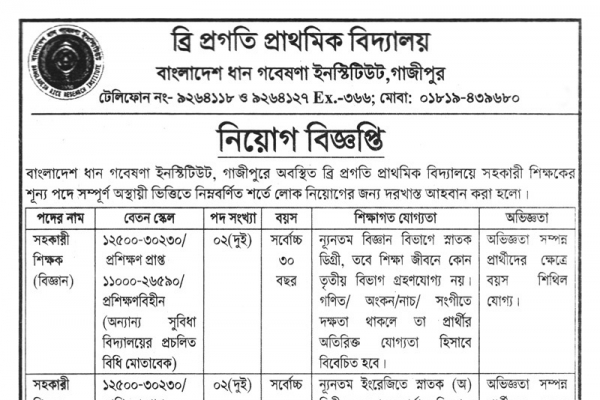 প্রাথমিক বিদ্যালয়ে শিক্ষক নিয়োগ বিজ্ঞপ্তি, বেতন ৩০২৩০ টাকা