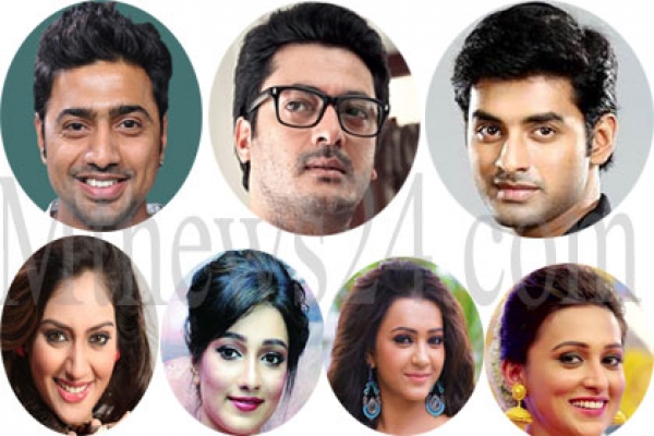 এবার দেব, যিশু, অঙ্কুশের নায়িকা নুসরাত, সায়ন্তিকা, কৌশানী ও মিমি!