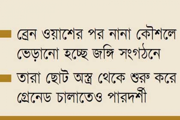 চার ধাপের প্রশিক্ষণে আত্মঘাতী জঙ্গি