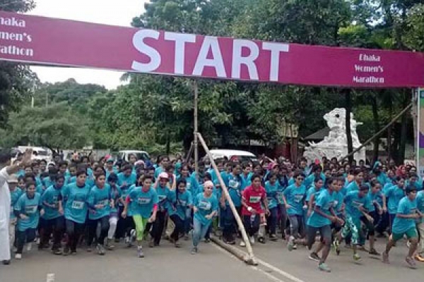 দেশে প্রথমবারের মতো নারীদের ম্যারাথন