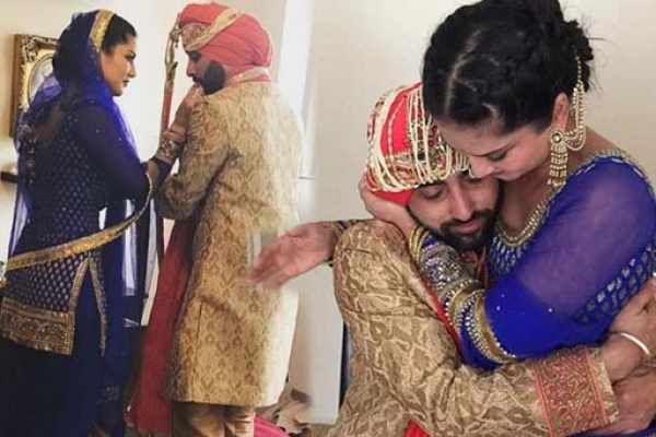 ভাইয়ের বিয়েতে পাঞ্জাবী রুপে নজর কাড়লেন সানি লিওন!