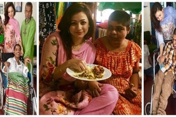 সামাজিক দায়িত্বকে পাশ কাটিয়ে যাননি সুজানা, প্রতিবন্ধীদের পাশে এই অভিনেত্রী