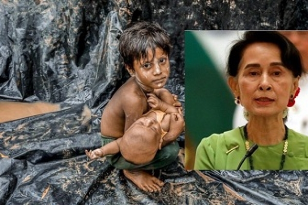 এবার রোহিঙ্গাদের জুতা মেরে গরু দান সু চি’র!