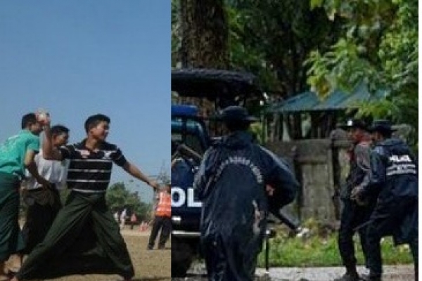 মিয়ানমারে ব্যাপক সংঘর্ষ, যানবাহনে আগুন