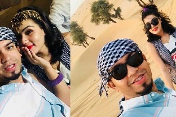 স্বামীর সঙ্গে দুবাইয়ের মরুভূমিতে রোমান্টিক মাহি