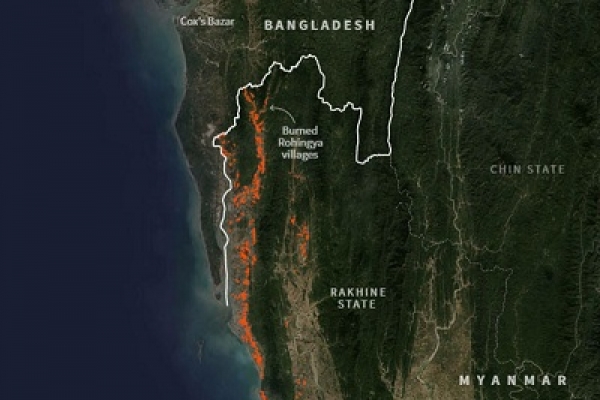 জ্বালিয়ে দেয়া হয়েছে পুরো রাখাইন রাজ্য