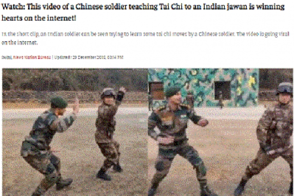 ভারতীয় সেনাকে নাচ শেখাচ্ছেন চীনা সেনা
