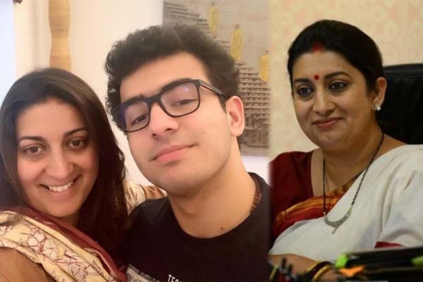 বন্ধ ঘরে ছেলের সঙ্গে যা করলেন ভারতের মন্ত্রী স্মৃতি ইরানি