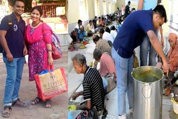 বিয়ের অনুষ্ঠান না করে ৩শ জন দুস্থ খাওয়ালেন এ দম্পতি