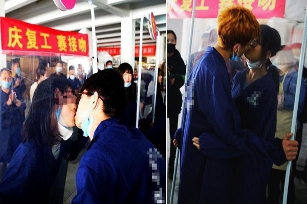 সহকর্মীদের চুমু খেয়ে কাজে যোগ, বিতর্কের ঝড়