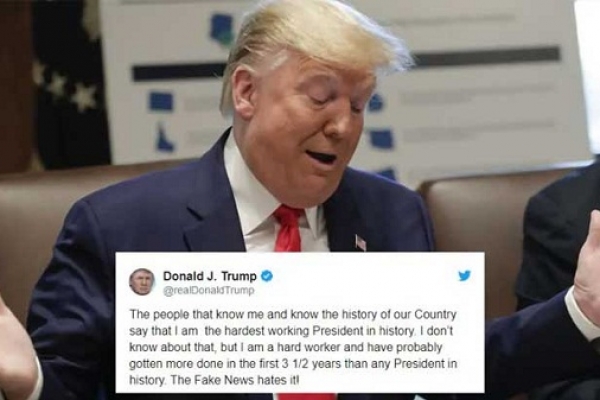 লোকে বলে, আমি ইতিহাসের সবচেয়ে পরিশ্রমী প্রেসিডেন্ট: ট্রাম্প