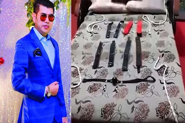 একাধিক নারী-পুরুষ একসঙ্গে যৌ'নাচারের জন্য বিশেষ কৌশলে তৈরি করা খাট পাওয়া গেল রাজের বাসায়