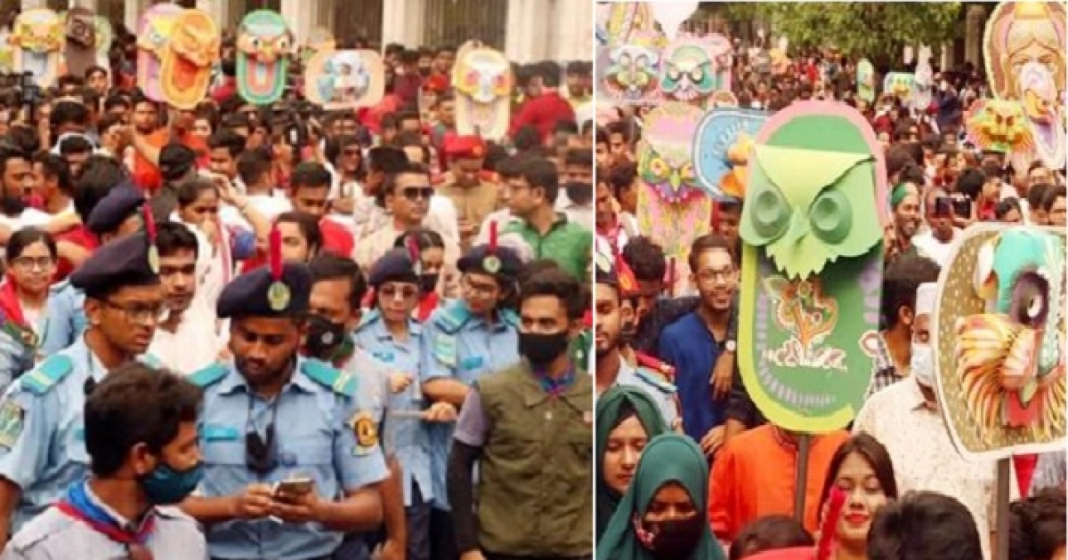 সুসময়ের বার্তা দিলো এবারের মঙ্গল শোভাযাত্রা
