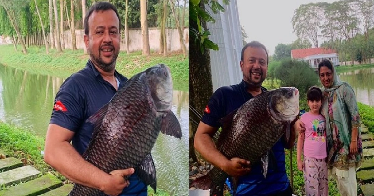 বড়শি দিয়ে বিশাল সাইজের মাছ ধরলেন নায়ক রিয়াজ!