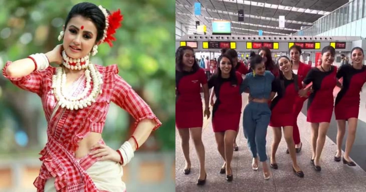 বিমানবন্দরে মনামী ও বিমানবালাদের গোটা কাণ্ড দেখে অবাক উপস্থিত যাত্রীরা