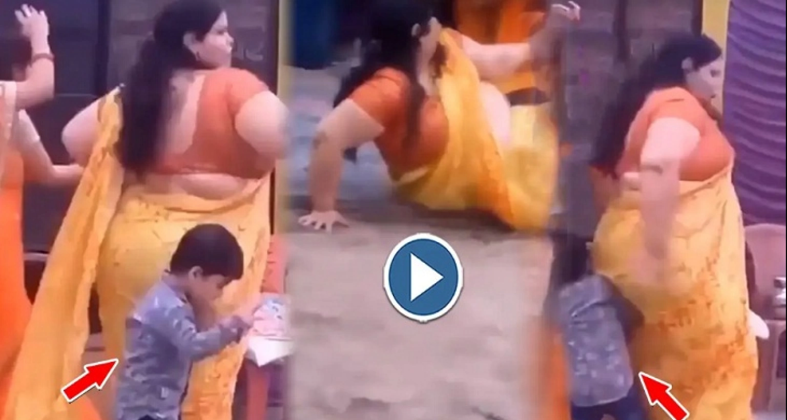 বিয়ে বাড়িতে আন্টির উদ্যম নাচের শিকার ছোট শিশু!