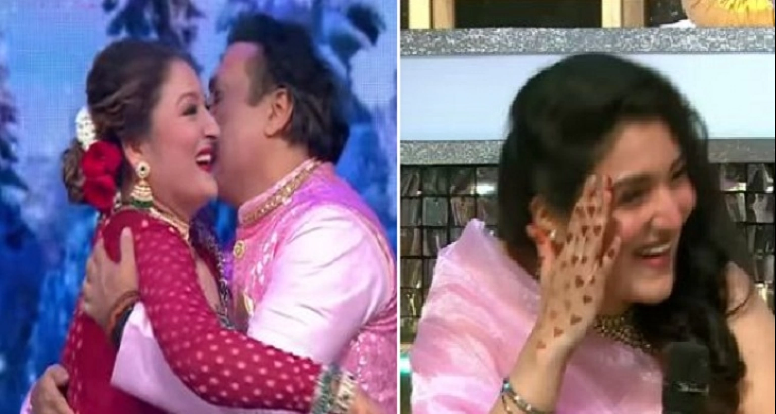 প্রকাশ্যে সুনীতাকে গোবিন্দার চুমু! বাবার কাণ্ডে মুখ ঢাকল মেয়ে