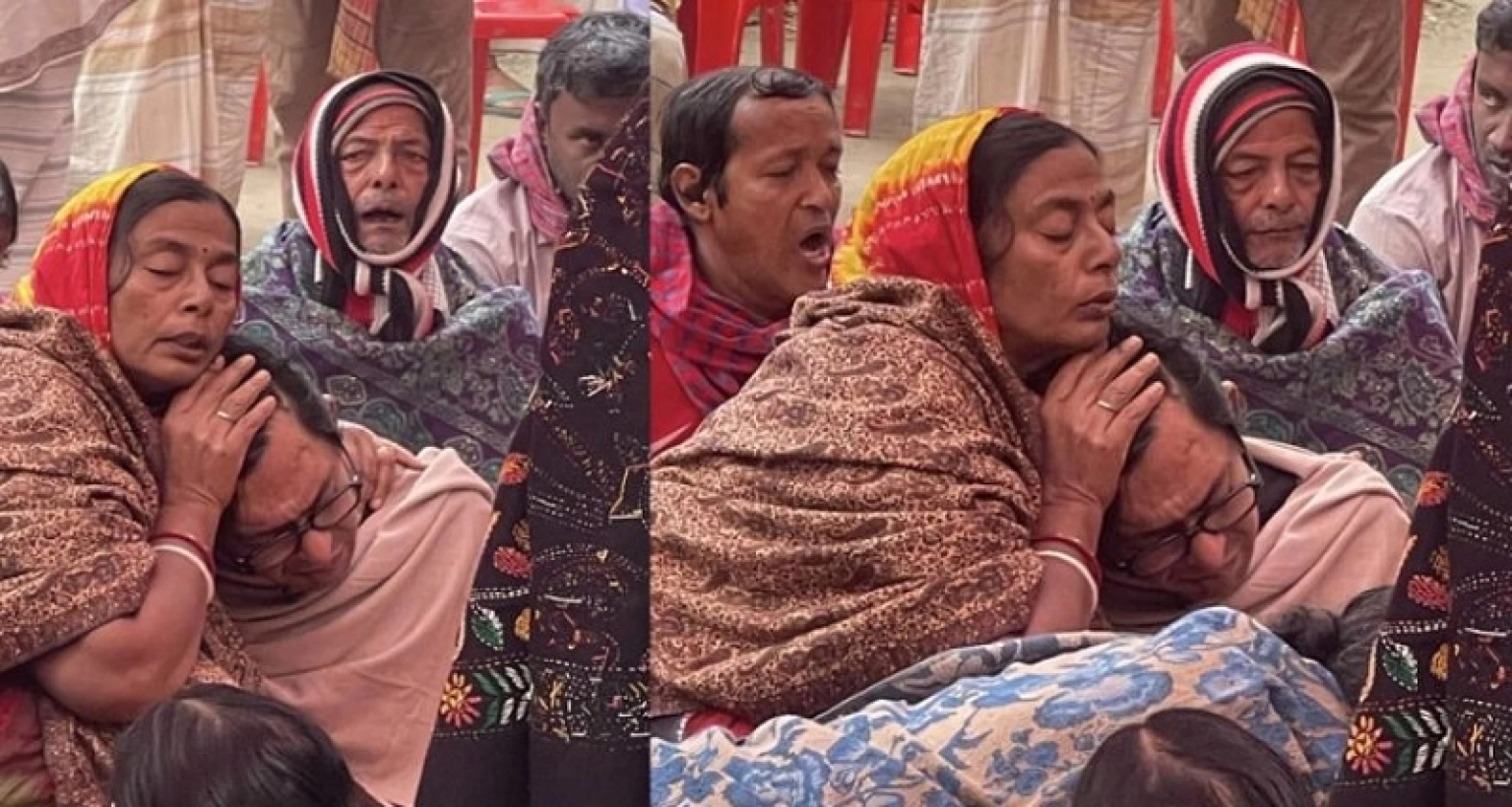 বাবার শেষকৃত্য অনুষ্ঠানে কান্নায় ভেঙে পড়েন চঞ্চল চৌধুরী