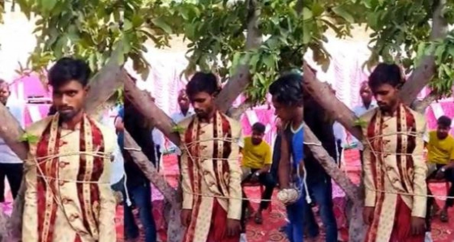  যৌতুক চাওয়ার অপরাধে পাত্রকে গাছে বেঁধে রাখলেন পাত্রীপক্ষ!