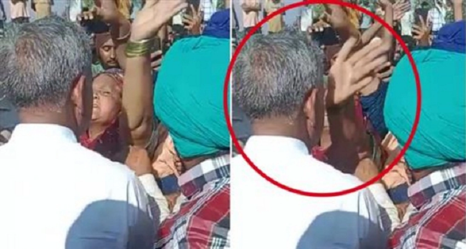 বন্যা প্লাবিত এলাকা পরিদর্শনে যেতেই থাপ্পর খেলেন জনপ্রতিনিধি