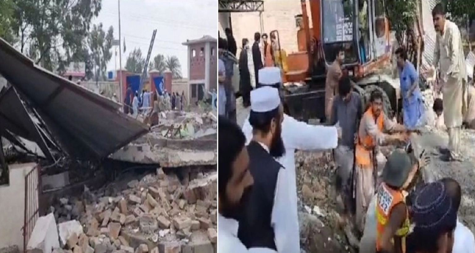 পেশোয়ারে বোমা হামলায় ধসে পড়েছে মসজিদ, ভেতরে আটকা ৩০-৪০ জন