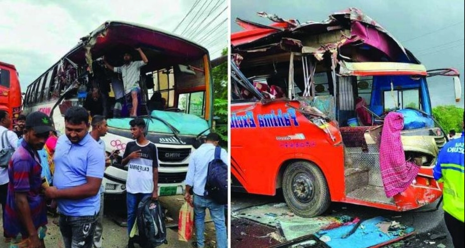 যাত্রীবাহী দুই বাসের মুখোমুখি সংঘর্ষ, যত জনের মৃত্যু