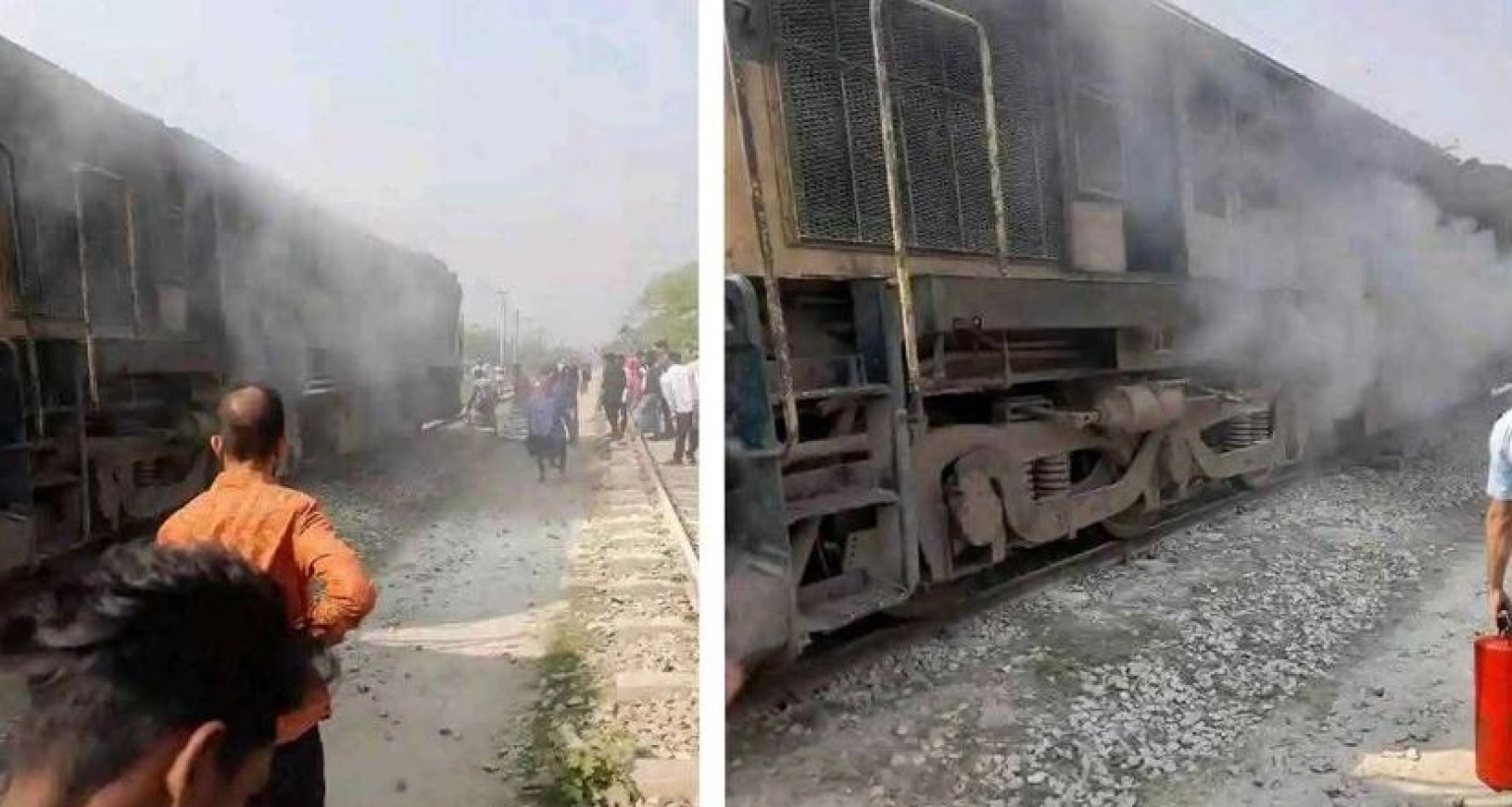 এইমাত্র পাওয়া: চলন্ত ট্রেনে আগুন