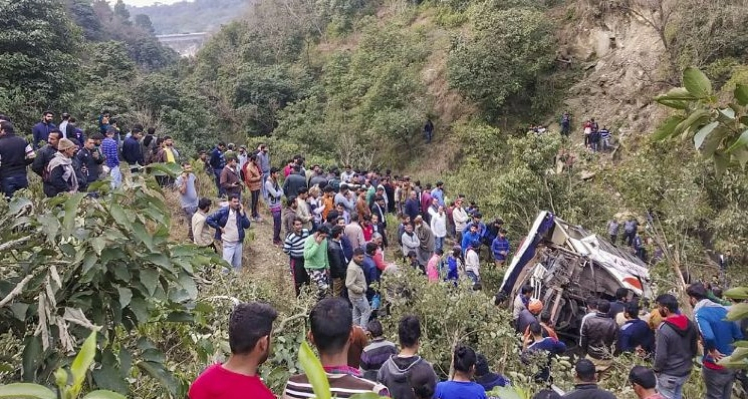  খাদে গিয়ে পড়ল যাত্রীবাহী বাস, ১৫ জনের মৃত্যু