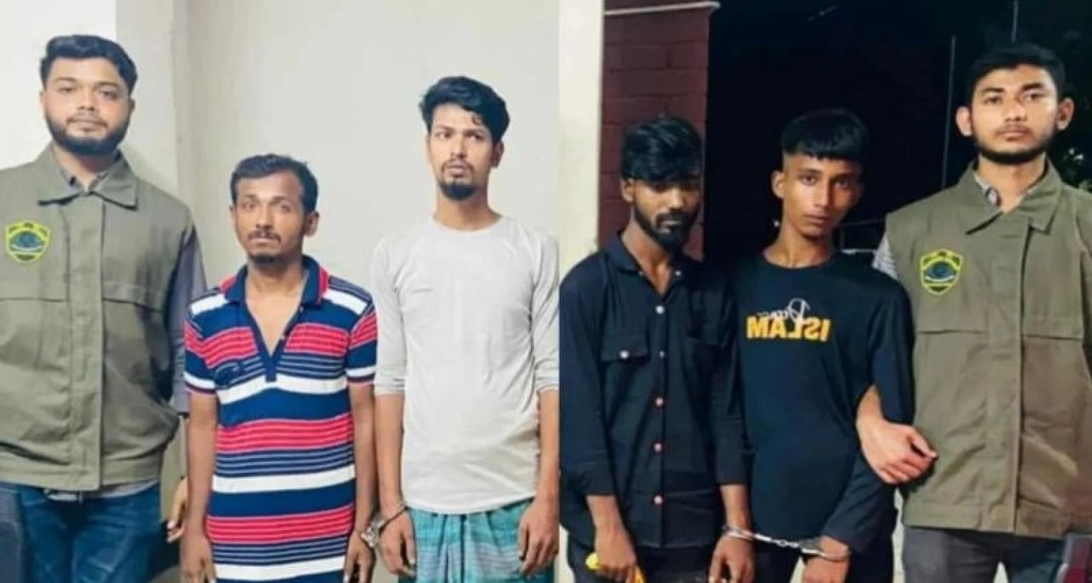 অবশেষে গ্রেপ্তার  ‘পানি রুবেল গ্যাং’ এর ০৫ জন