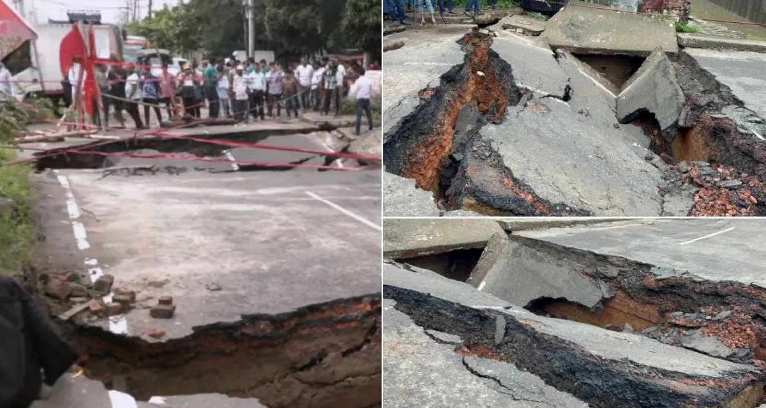 সেতু ভেঙে দুই ভাগ!