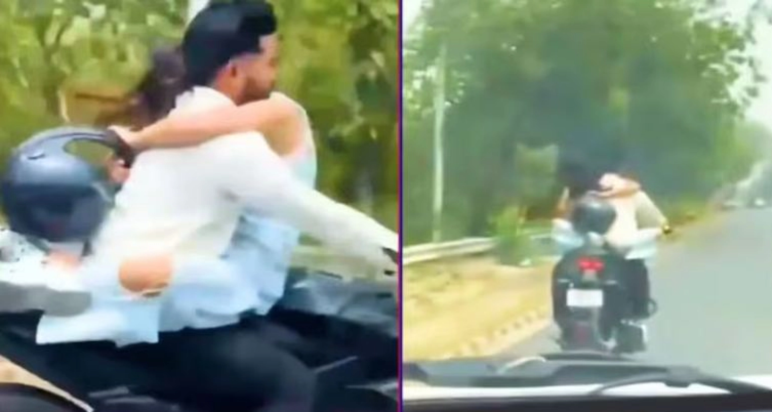 ৭৫ হাজার টাকা জরিমানা বান্ধবীকে কোলে নিয়ে বাইক চালানোয়