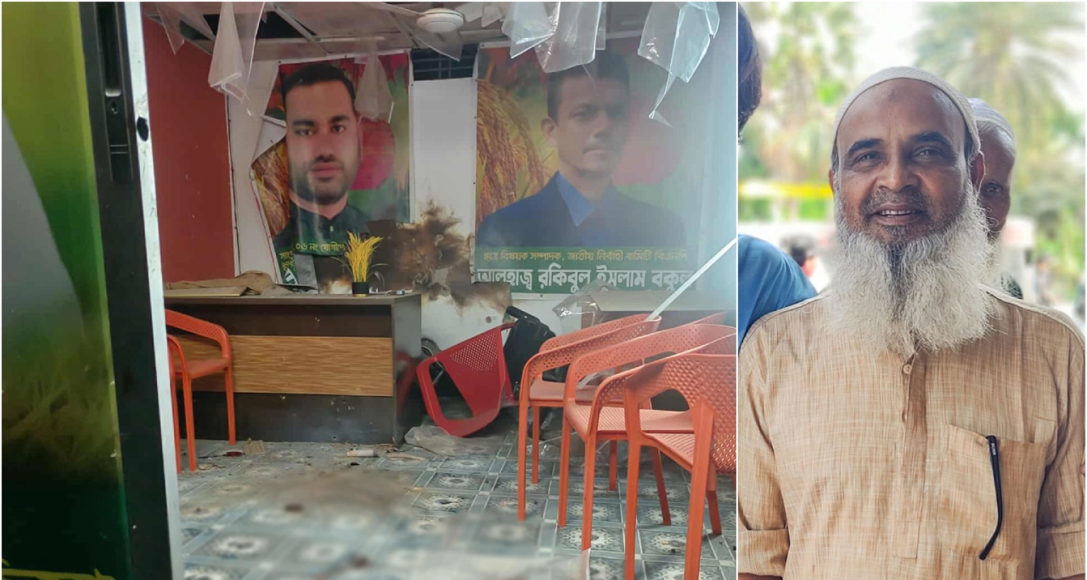 বিএনপি নেতার অফিসে গুলি-বোমা হামলা, মাদরাসা শিক্ষক নিহত