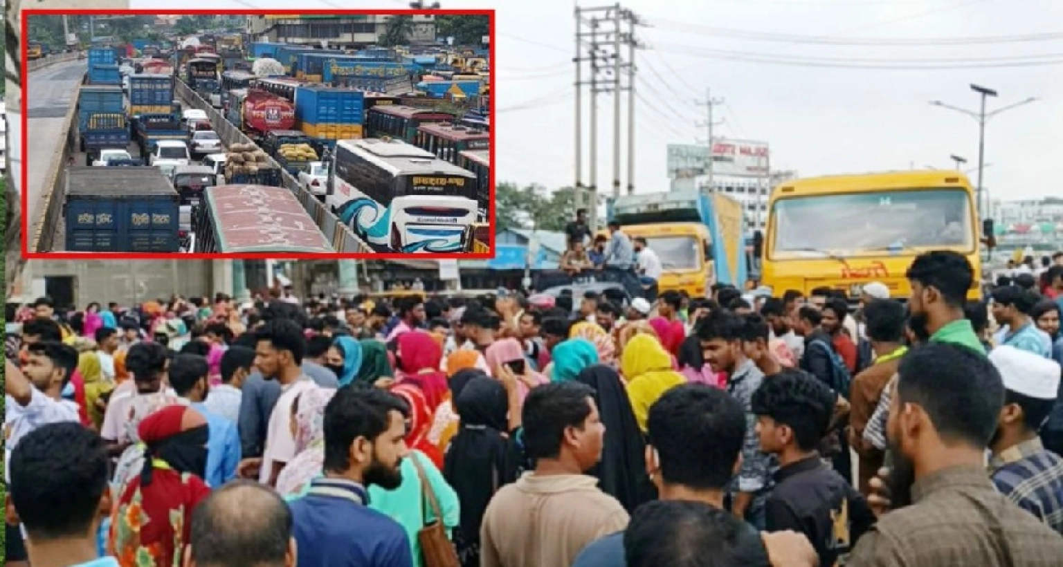 গার্মেন্টস শ্রমিকের মৃত্যুকে কেন্দ্র করে ঢাকা-চট্টগ্রাম মহাসড়ক অবরোধ করে বিক্ষোভ