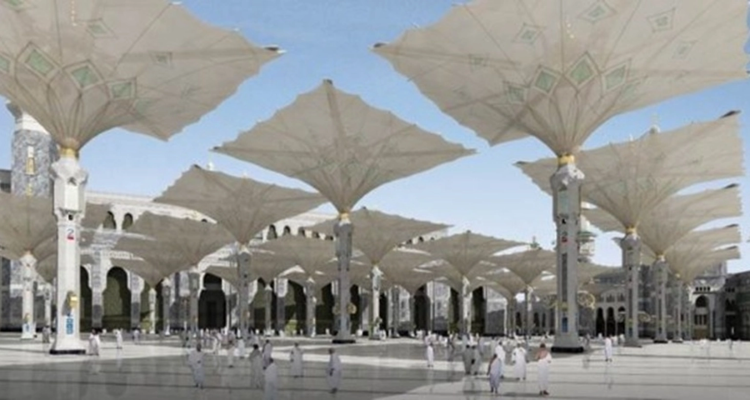 বিশ্বের সবচেয়ে বড় ছাতা মসজিদ আল হারামে