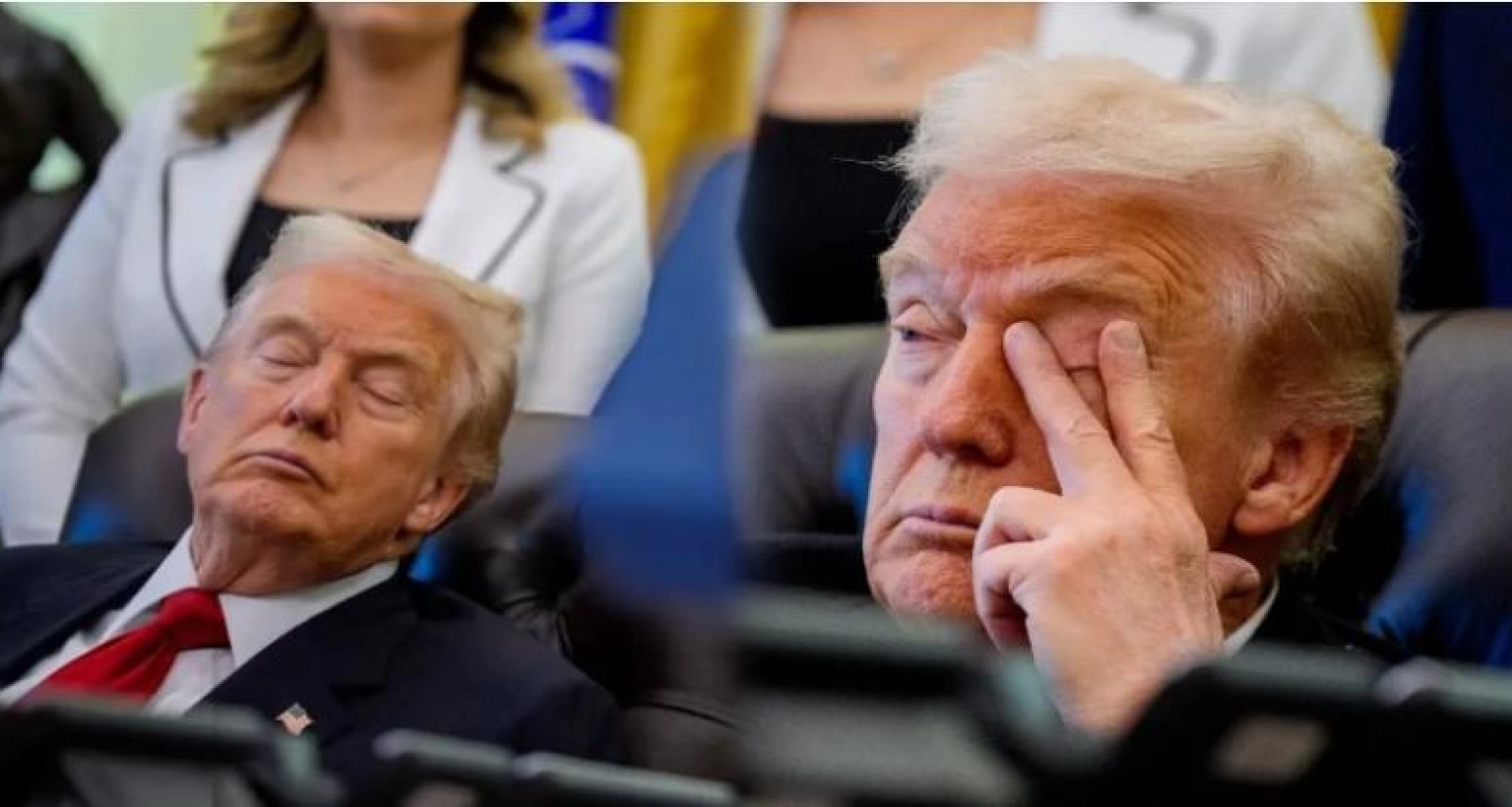 অনুষ্ঠানে ঘুমিয়ে পড়লেন ট্রাম্প, স্বাস্থ্য নিয়ে প্রশ্ন