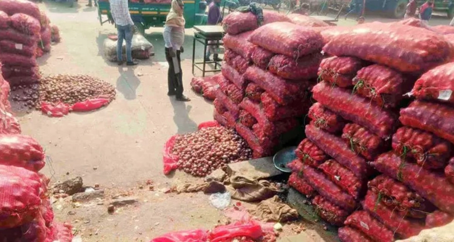 গাজিপুর পাইকারি বাজারে পচছে বস্তা বস্তা পেঁয়াজ, মিলছে না ক্রেতা!