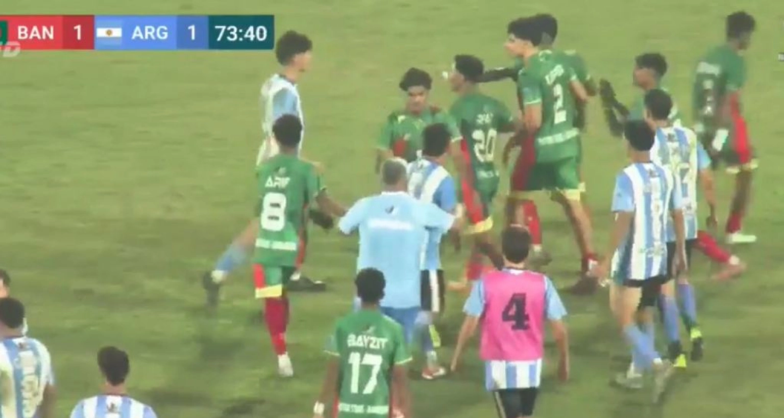 বাংলাদেশ-আর্জেন্টিনা ম্যাচে মারামারি!
