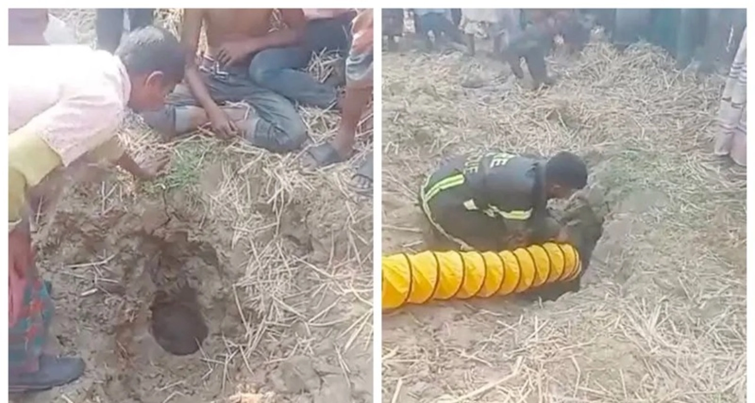 ৩৫-ফুট-গভীর-নলকূপের-পাইপে-আটকা-২-বছরের-শিশু-দেওয়া-হচ্ছে-অক্সিজেন