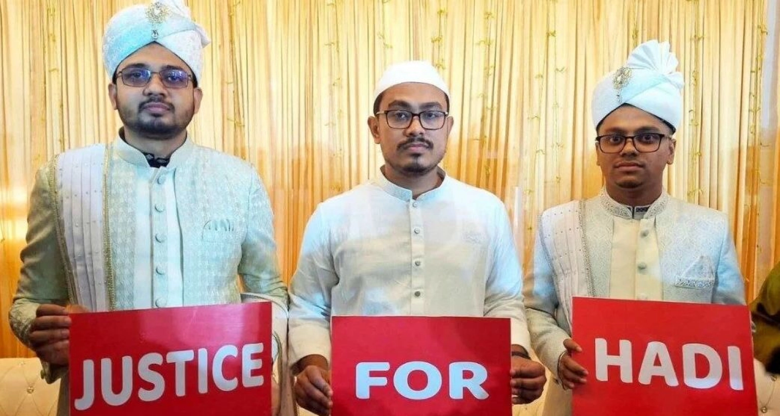 বিয়ের পিঁড়ি থেকেই ‘জাস্টিস ফর হাদি’ হাতে ডাকসুর জিএস-এজিএস