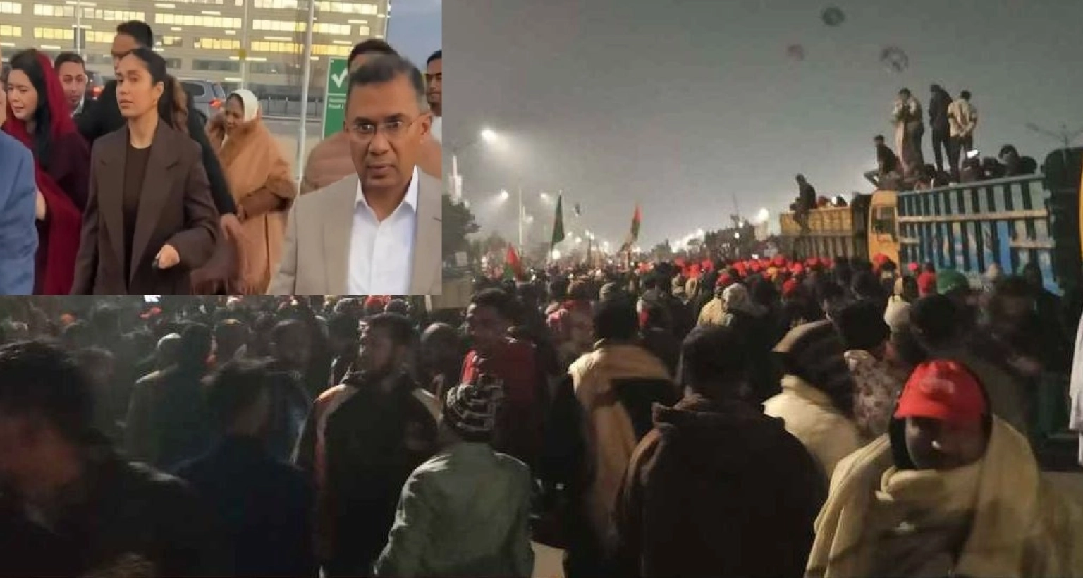 ভোরের আলো ফোটার আগেই কানায় কানায় পূর্ণ পুরো ৩০০ ফিট সড়ক