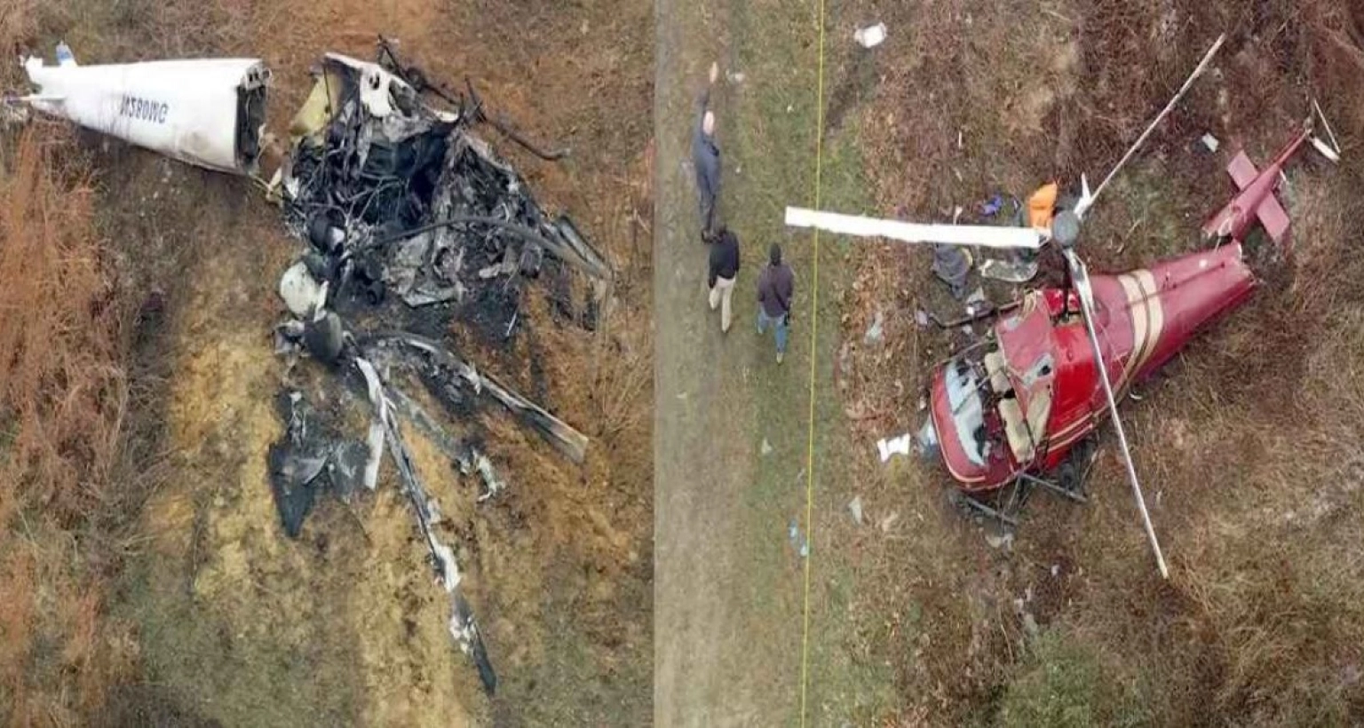 সংঘর্ষে দুই হেলিকপ্টার মাঝ আকাশে বিধ্বস্ত!