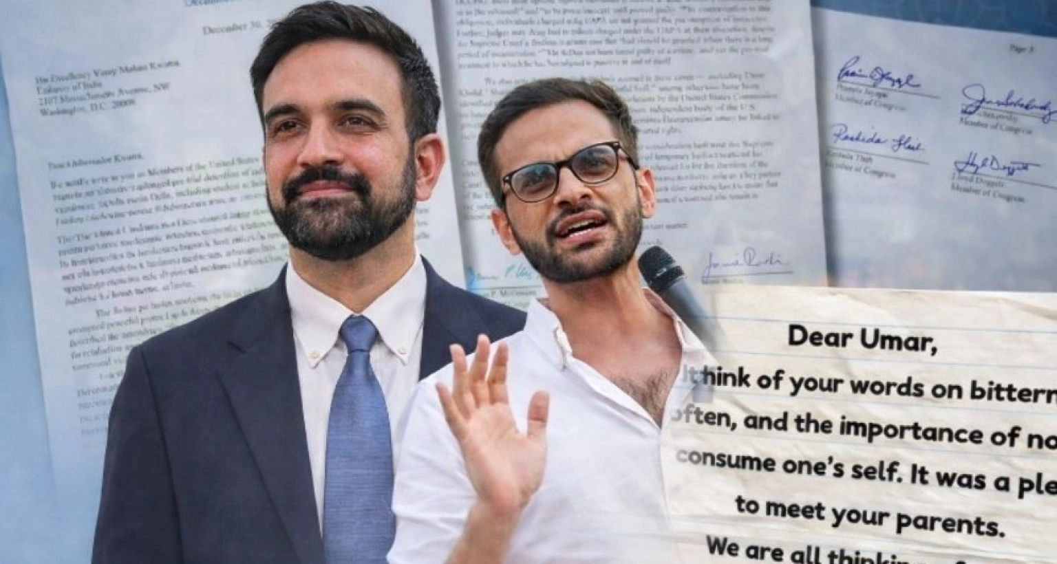 উমর খালিদকে মামদানির চিঠি, চরম অসন্তুষ্ট ভারত