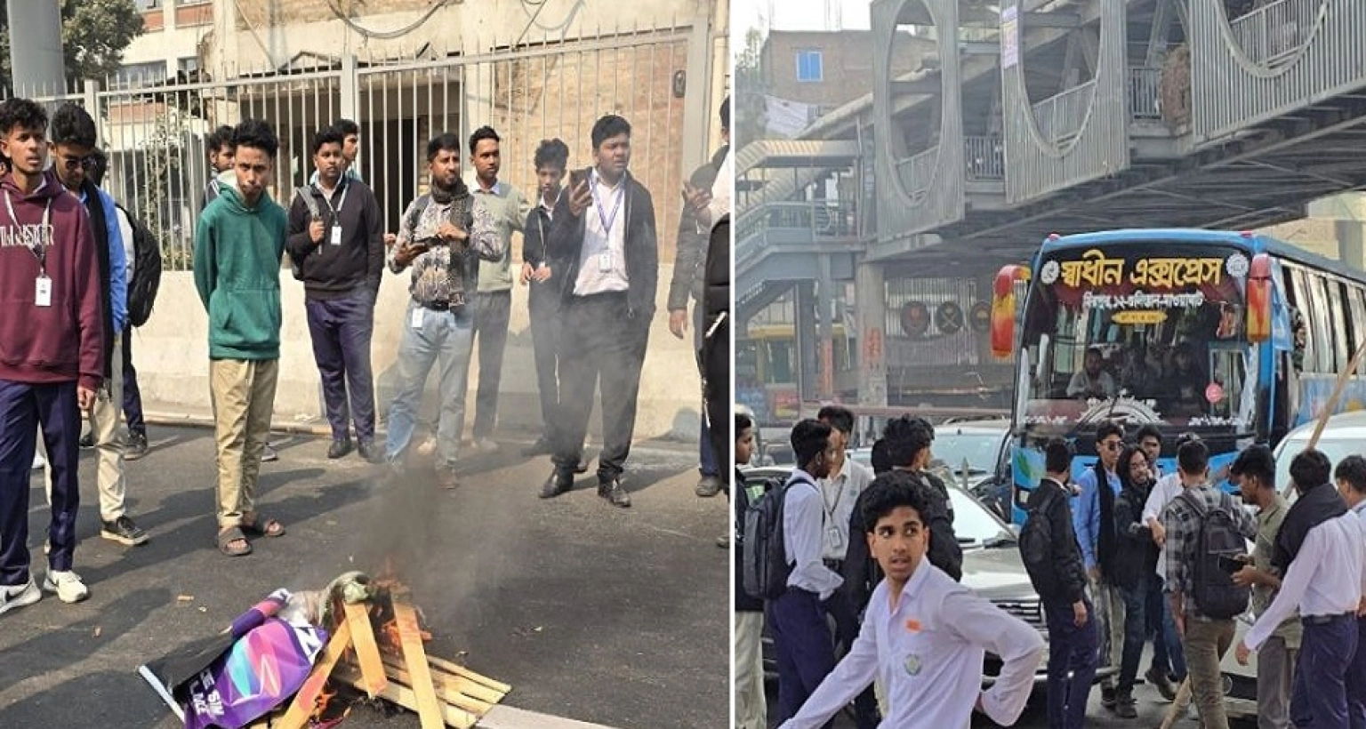 অবরোধ, যানচলাচল বন্ধ রাজধানীর গুরুত্বপূর্ণ দুই সড়কে