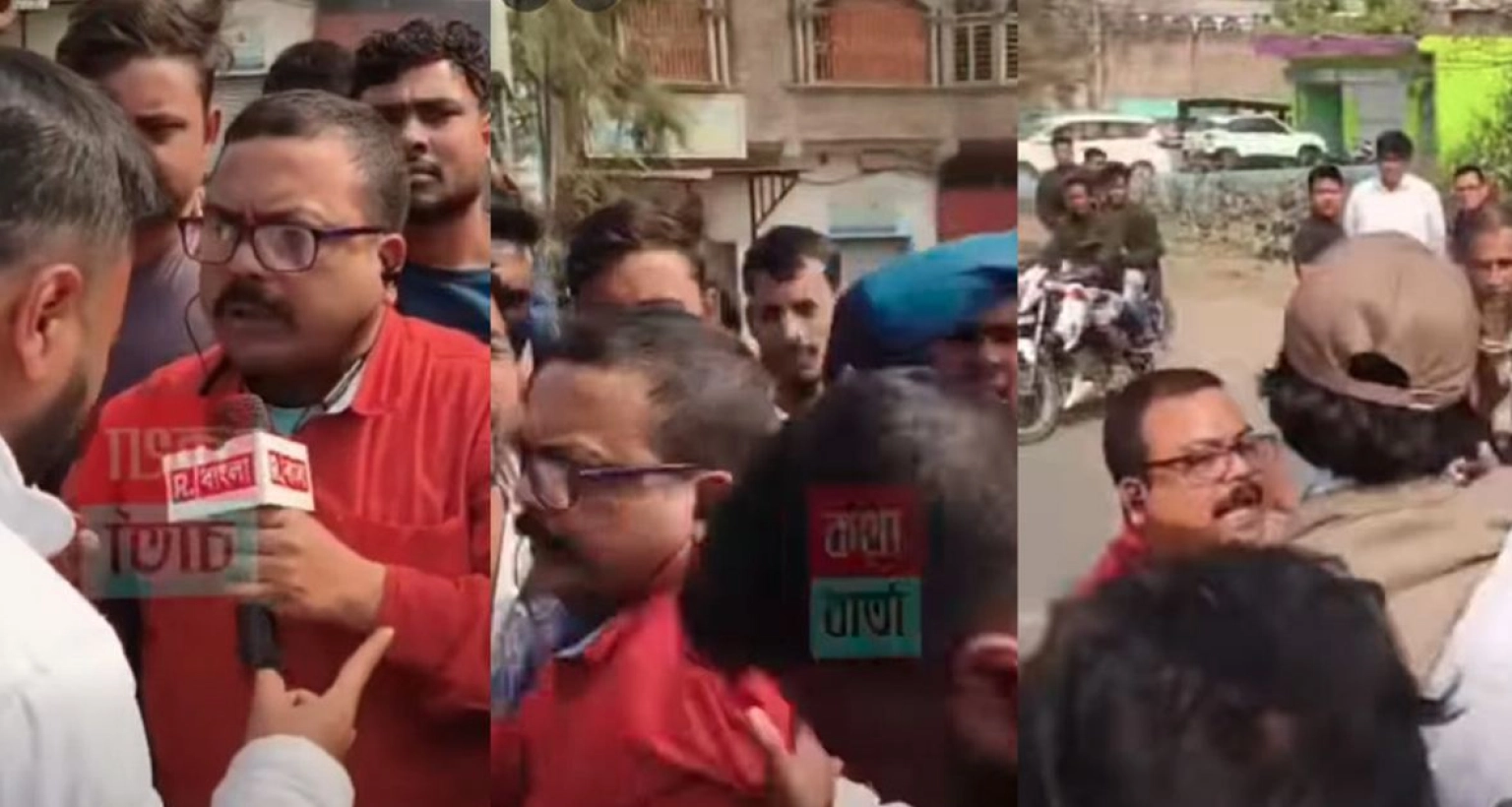 রিপাবলিক বাংলার সাংবাদিককে এলাকাবাসীর ধাওয়া