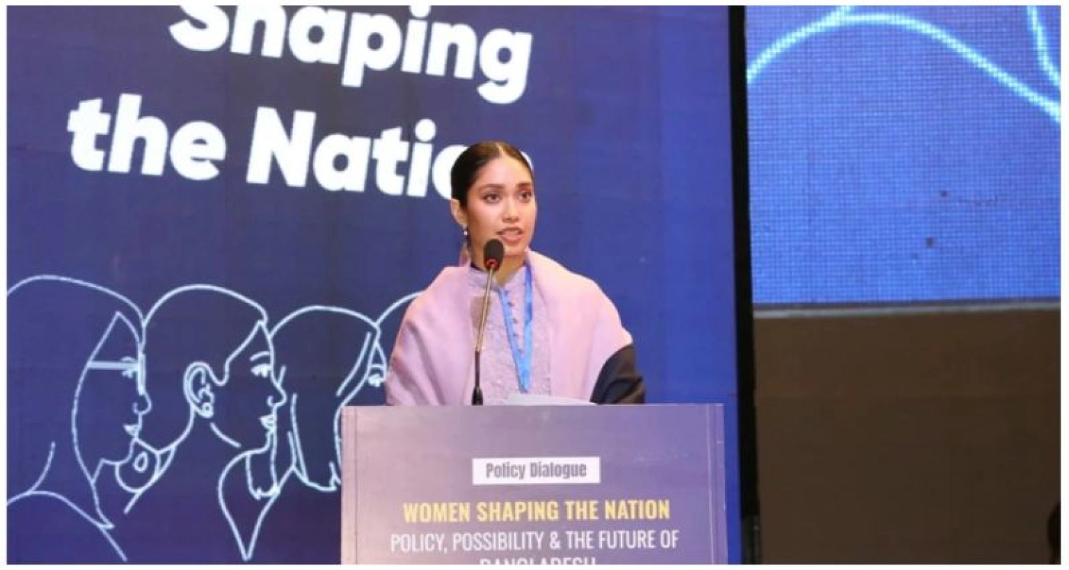 বাংলাদেশের-নীতিনির্ধারণী-পর্যায়ে-প্রথম-বক্তব্যে-যা-বললেন-জাইমা-রহমান