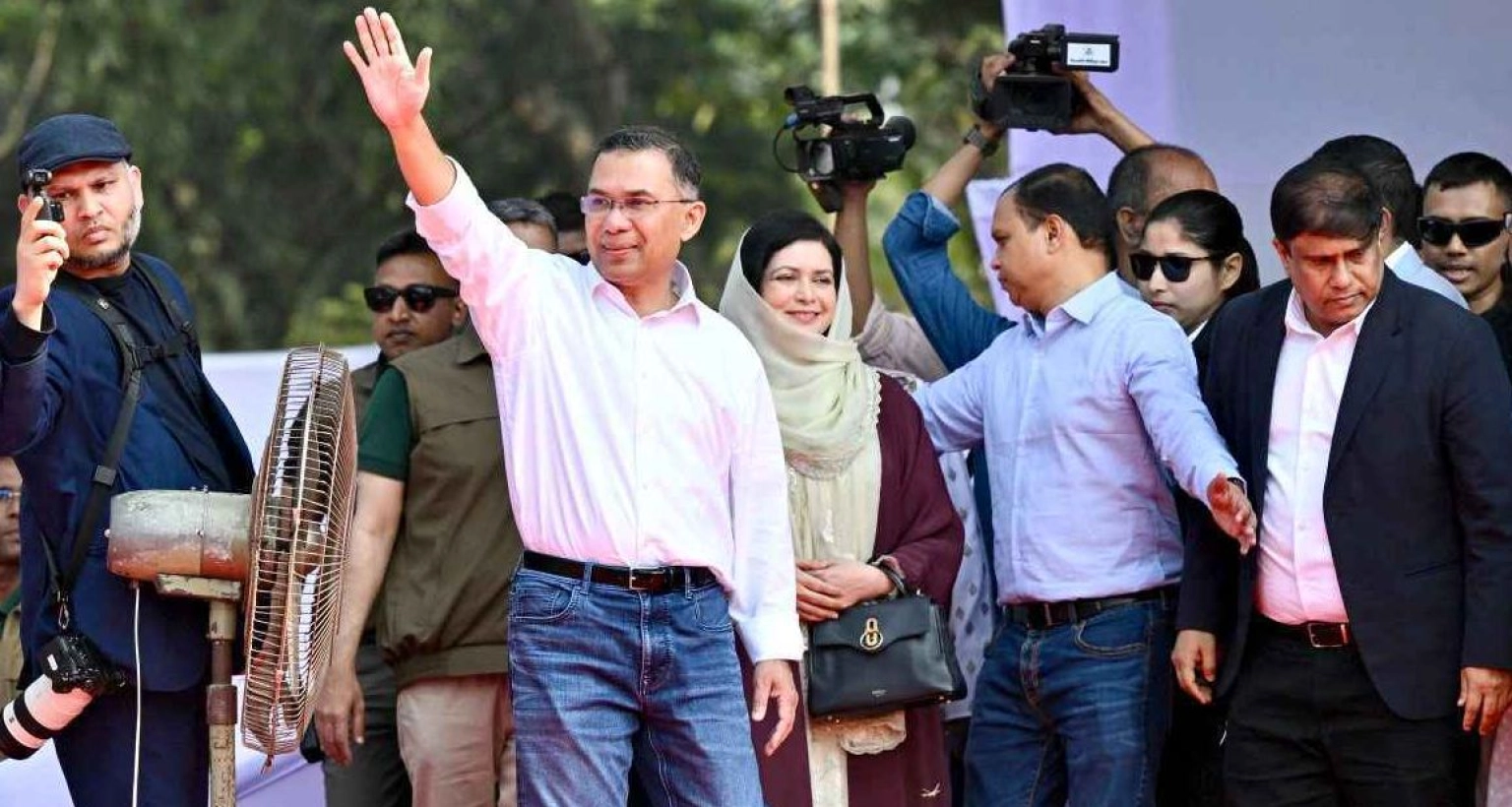  রাত ৪টার কিছু সময় পরে গাউসিয়ায় তারেক রহমানের শেষ নির্বাচনী সমাবেশ