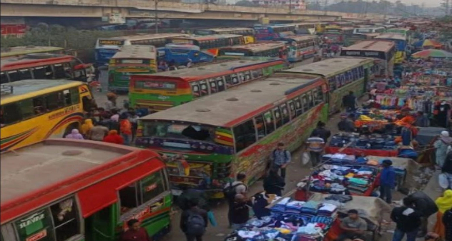 ঘরমুখী-মানুষের-ঢল-দীর্ঘ-৫০-কিলোমিটারজুড়ে-তীব্র-যানজট