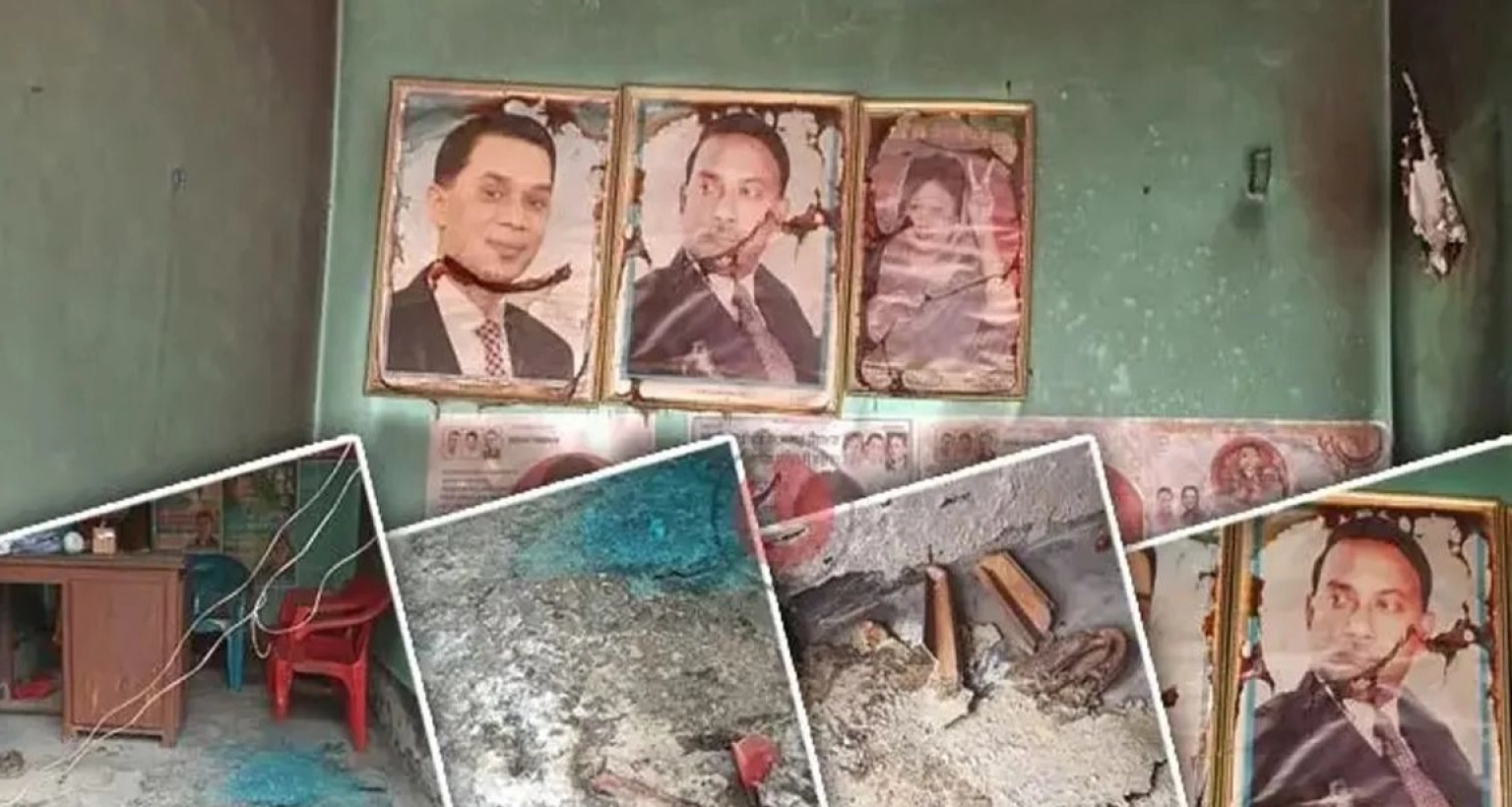 বিএনপির কার্যালয়ে পেট্রোল ঢেলে আগুন!