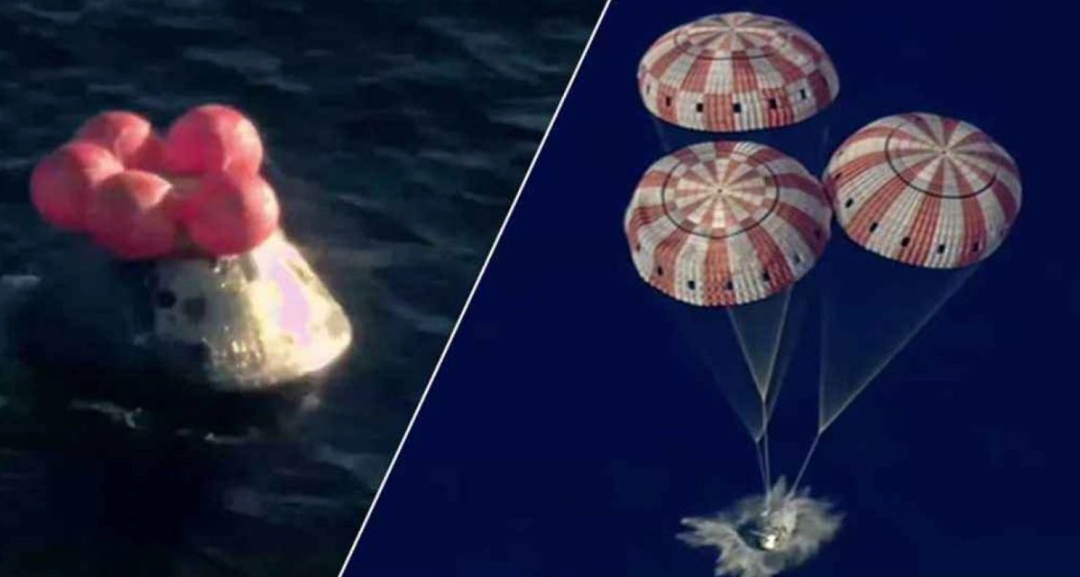 ঐতিহাসিক চন্দ্রাভিযান শেষে পৃথিবীতে এলেন চার নভোচারী